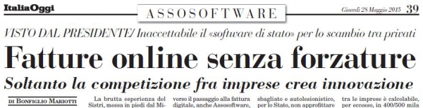 ITALIA OGGI - Visto dal Presidente: inaccettabile il «software di Stato» per lo scambio tra privati